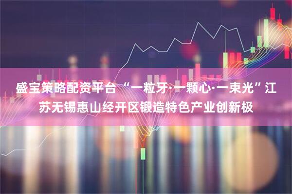 盛宝策略配资平台 “一粒牙·一颗心·一束光”江苏无锡惠山经开区锻造特色产业创新极