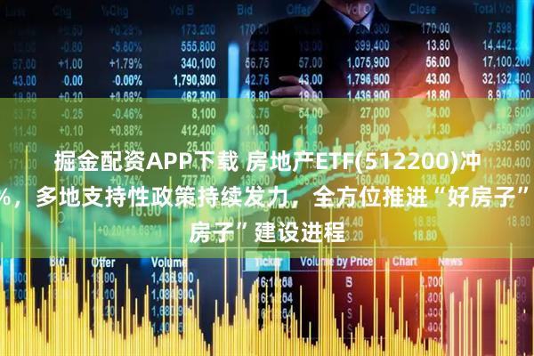 掘金配资APP下载 房地产ETF(512200)冲高涨近4%，多地支持性政策持续发力，全方位推进“好房子”建设进程